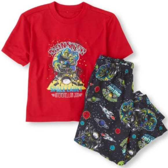 The Children's Place Boys 2PC MONSTER Space Pajama Set Flame Resistant S… - Picture 1 of 7